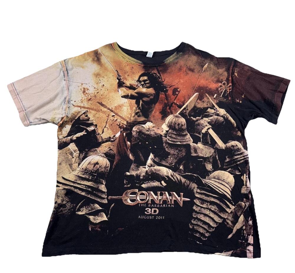 Conan The Barbarian 3D Movie August 2011 Tultex Fine Jersey T-Shirt Men XL Multi